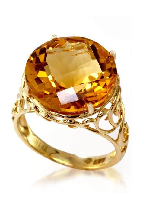 K Yellow Gold Citrine Ring Tcw In Yellow Citrine Ring Citrine Ring Citrine