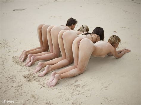 Ariel Marika Melena And Mira In Sexy Sand Sculptures By Hegre Art