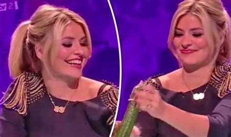 Holly Willoughby Blushes In X Rated Clip As She Fondles Cucumber Celebrity News Showbiz And Tv