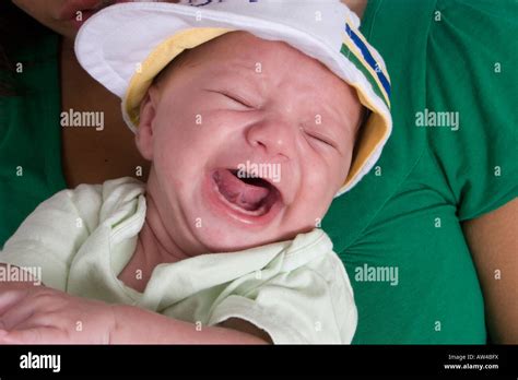 Newborn Baby Crying Stock Photo Alamy