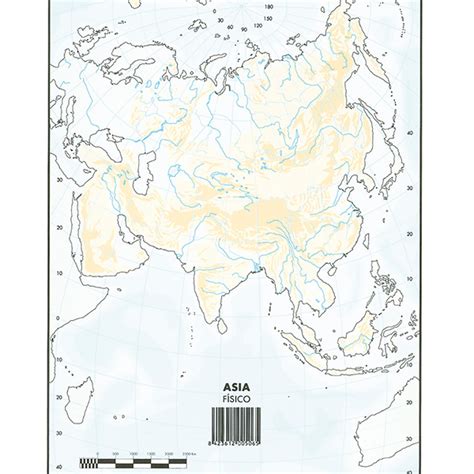 Mapa Asia Fisico Mudo Imprimir