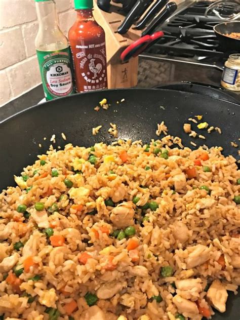 Preheat a large skillet or wok to medium heat. Better Than Takeout Chicken Fried Rice - directc