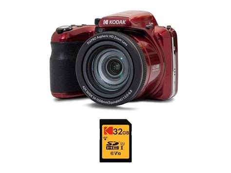 Kodak Pixpro Az425 Astro Zoom 20mp Camera With 42x Zoom Red With 32gb