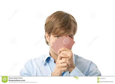 Businessman hands takes out a business card from holder, holds credit cards. Young Man Holding Playing Cards Royalty Free Stock Photography - Image: 17627017