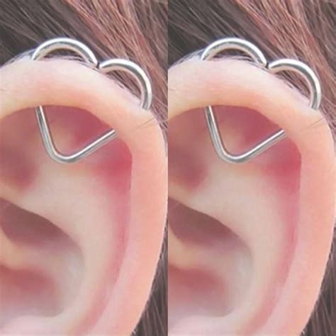 Soul Wired Heart Daith 16g Ear Piercing Cartilage Heart Earring