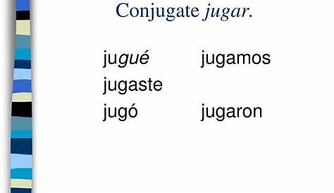 jugar preterite conjugation chart