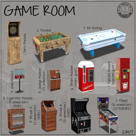 Second Life Marketplace Ik Game Room 10 Arcade B Rare Boxed