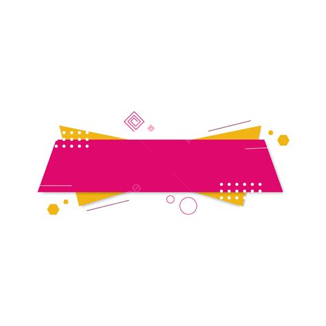 Pink And Yellow Text Boxes Shape Geometric Flat Banners Vector Banner