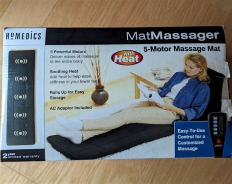 homedics matmassager 5 motor heated full body massage mat mint 31262002747 ebay