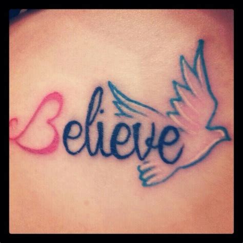 The tattoo is straightforward and blends perfectly with lighter skin tone; Believe wrist tattoo | Believe wrist tattoo, Believe ...