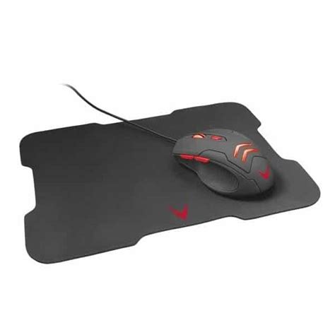 Varr Pro Gaming Mouse Combo Με Τάπητα για Ποντίκι Red Led Τhesthikigr