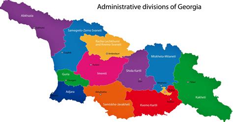 Georgia Regions Map Printable