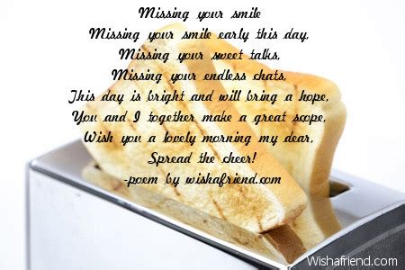 We did not find results for: Good Morning Poem for Her, Missing your smile