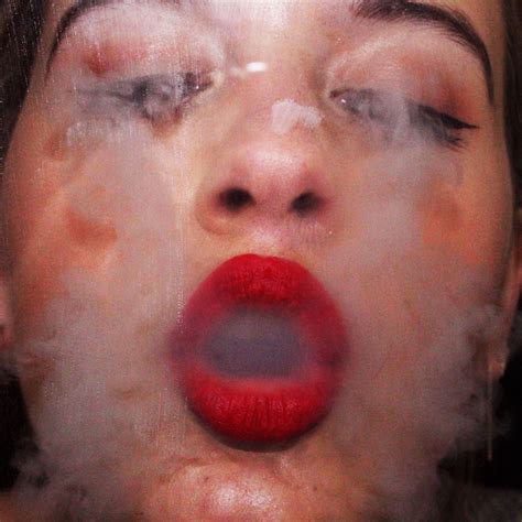 Lips Lipstick Girl Perspex Glass Kiss Pretty Red Lip Smoke Cigarette Photography Marius Sperlich
