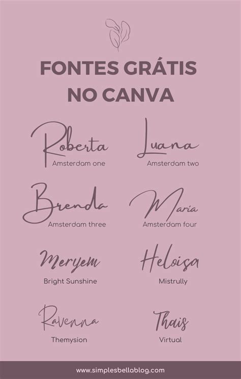 Fontes Manuscritas Grátis No Canva Story Instagram Instagram Blog