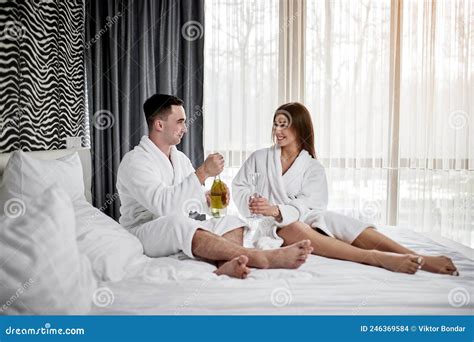 Beauty Spa Healthy Lifestyle Concept Beautiful Young Couple In