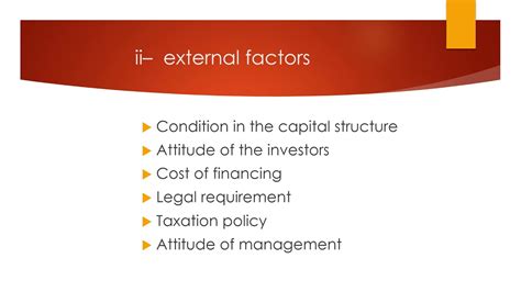 Factors Influencicing Capital Structure Youtube
