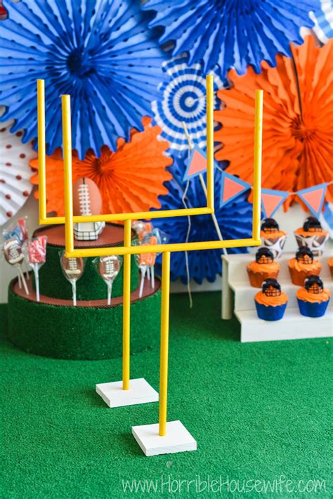 Diy Football Field Party Idea Goal Posts Bleachers And More
