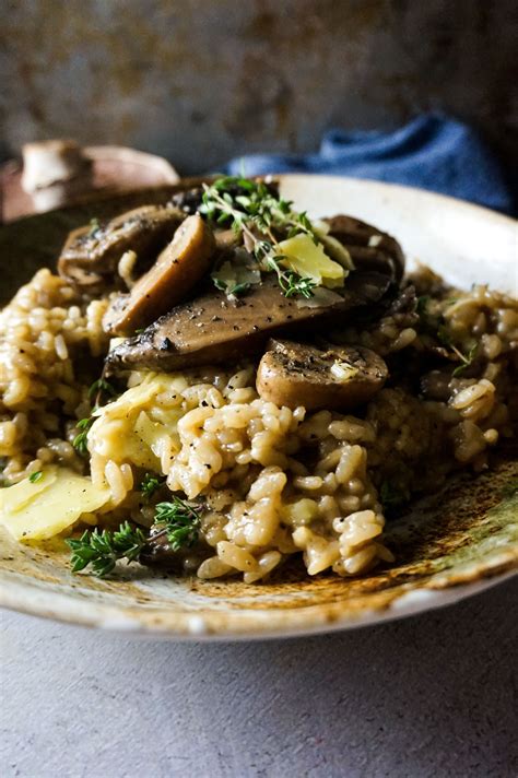 Wild Mushroom And Thyme Risotto Food Blog European Food Risotto