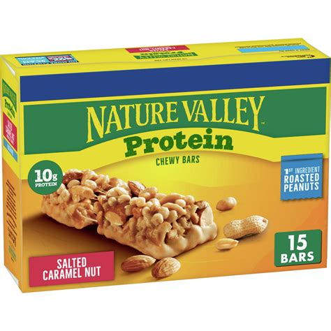 Nature Valley Chewy Granola Bars Protein Salted Caramel Nut 15 Ct