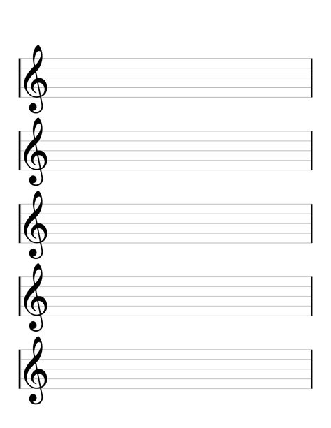 Free Printable Blank Sheet Music Free Printable Templates