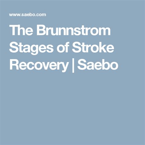 Brunnstrom Stages Of Stroke Recovery Pdf
