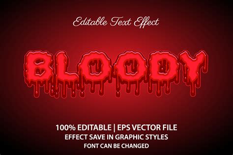 Horror Bloody Editable Text Effect 3d Style 4690140 Vector Art At Vecteezy