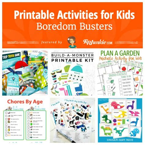 16 Printable Activities For Kids Boredom Busters Tip Junkie