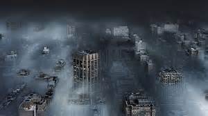 Ma80 Dark City In Fog Nature Wallpaper
