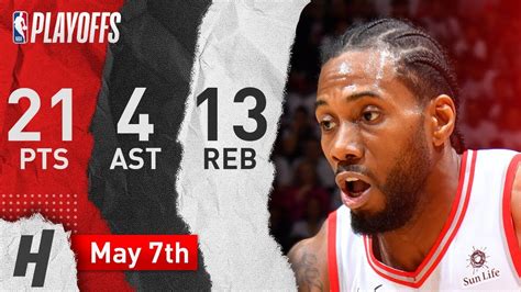 Kawhi Leonard Full Game 5 Highlights Raptors vs 76ers 2019 NBA Playoffs - 21 Pts, 4 Ast, 13 Reb ...