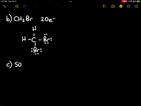 SOLVED Draw The Lewis Dot Structures For Each Of The Following