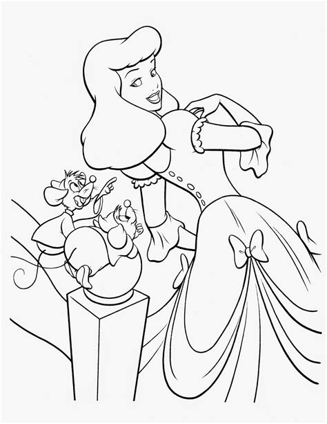 30 Free Printable Cinderella Coloring Pages