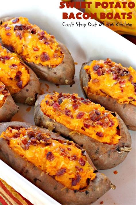 Sweet Potato Bacon Boats Cant Stay Out Of The Kitchen