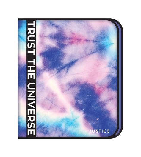 Justice Blue Foil Tie Dye 3 Ring 2 Binder With Zipper