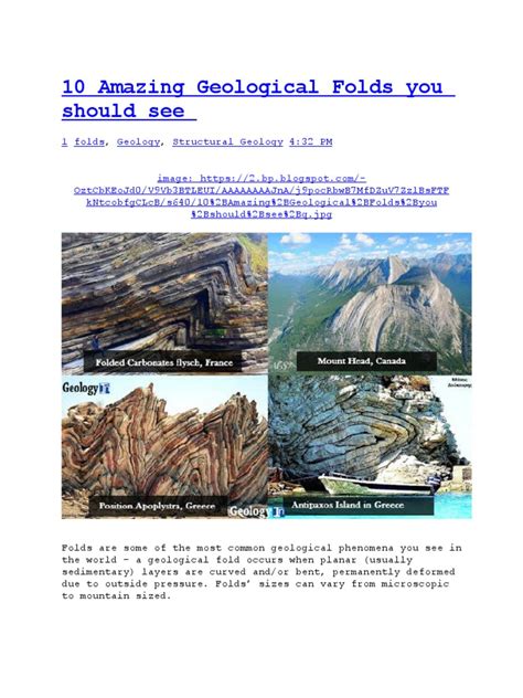 10 Amazing Geological Folds You Should Seedocx Geology Structural