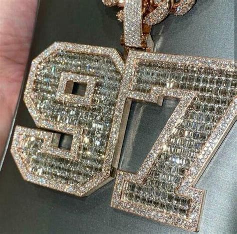 Moissanite Baguette Diamond Pendant Mens Custom Pendant Number Etsy