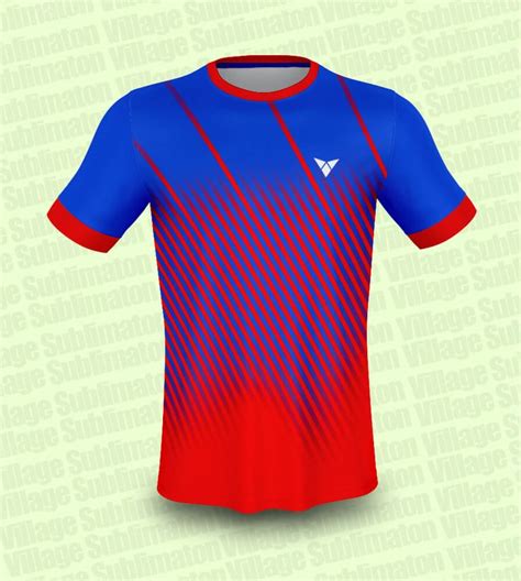 Blue Red Striped Football Jersey Design | Jersey design, Sport shirt