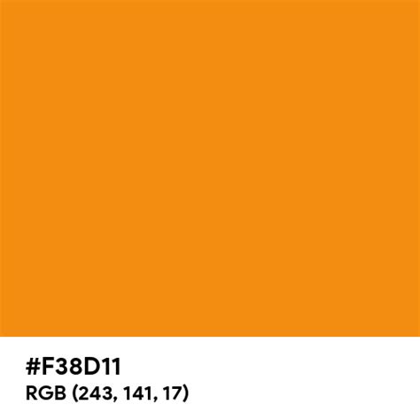 Rich Orange Color Hex Code Is F38d11