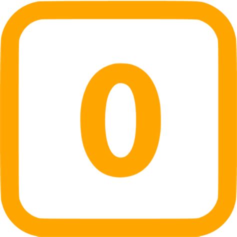 Orange 0 Icon Free Orange Numbers Icons