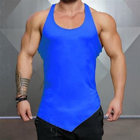 Brand Solid Color Clothing Gyms Tank Top Men Fitness Sleeveless Shirt
