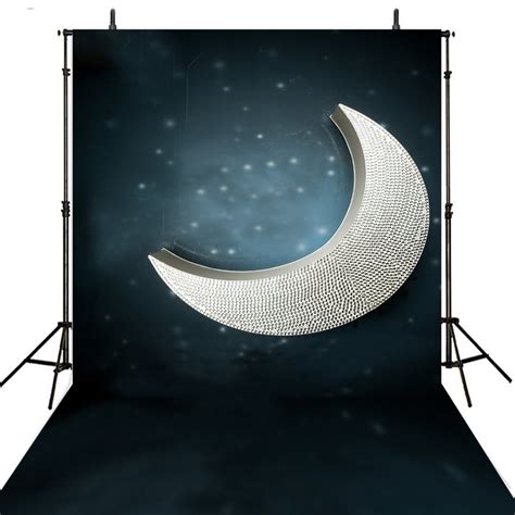 Starry Night Backdrop For Baby Shower Photo Backgrounds Stars And Moon