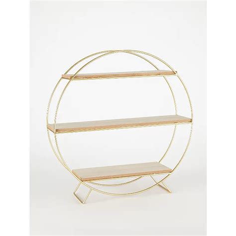 Gold round shelves, circular floating shelves, sconce shelf. Gold Round Shelf | Home | George | Living room collections, Round shelf, Home