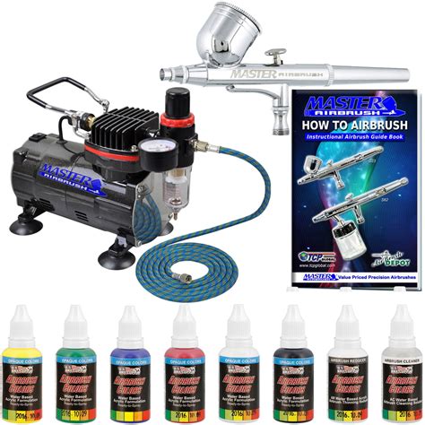 Master Airbrush Multi Purpose Gravity Feed Airbrushing System Kit 6