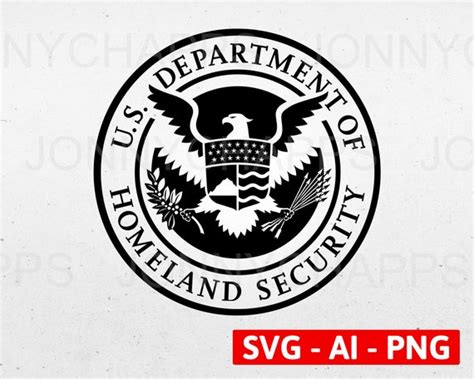 Dhs Department Of Homeland Security Seal Logo Digital Vector Etsy