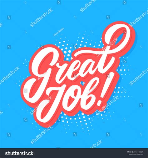 Great Job Vector Lettering Stock Vector Royalty Free 1166740027