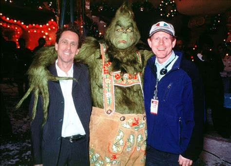 Producer Brian Grazer Jim Carrey And Director Ron Howard Pose For The