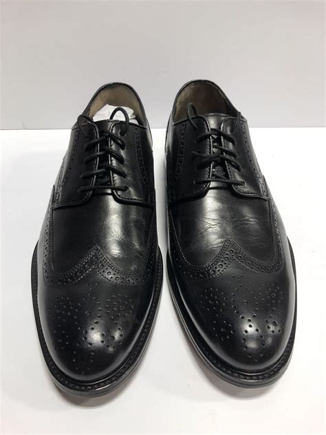 Johnston Murphy Daley Mens Wingtip Oxford Black Size … - Gem