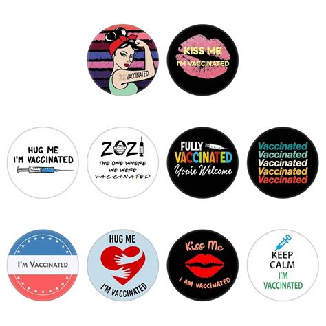 2021 Hot Sale Pro Vaccine Enamel Pin Clothes Shirt Jeans Brooch Badge Charm Pins Fashion Metal
