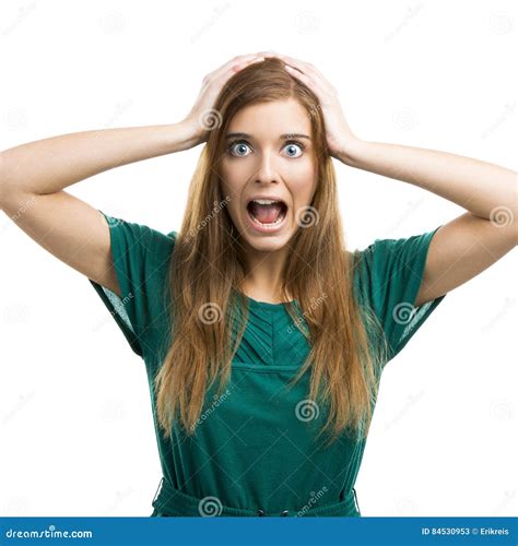 Girl In Panic Stock Image Image Of Panic Caucasian 84530953