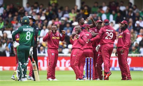 Mohammad wasim (2ndl) and shareen afridi (3rdl) of pakistan celebrate the dismissal of chris gayle of west indies during the 1st t20i. 2019 ICC World Cup, PAK vs WI: Pakistan register their ...